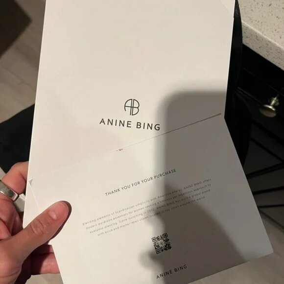 Anine Bing canvas RIO tote large black with leather handles - Picture 7 of 7